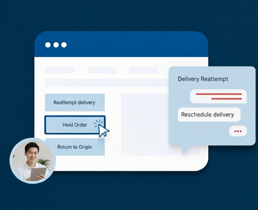Metaport returns portal with reattempt, hold and return-to-origin options