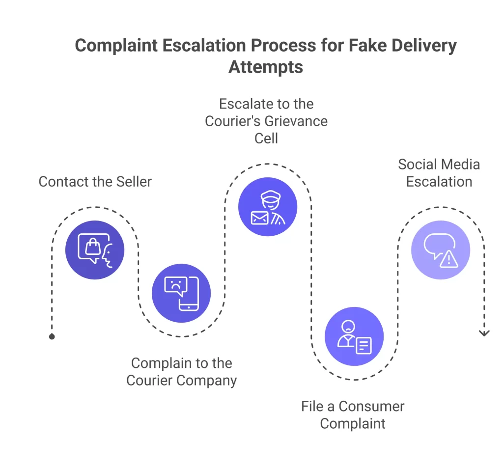 Complaint Escalation Process for Fake Delivery Attempts