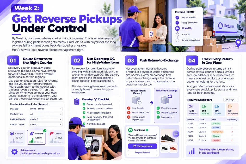 reverse pickup management for festive sale returns management in India